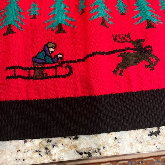Vintage united colors of benetton Christmas winter sweater - Picture 2 of 5